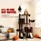 Halloween Cat Tree, Cat Tower With Coffin Bed, 2 Spacious Condos, Sisal Scratching Posts, Bat Hanging Balls