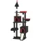 Halloween Cat Tree, Cat Tower With Coffin Bed, 2 Spacious Condos, Sisal Scratching Posts, Bat Hanging Balls
