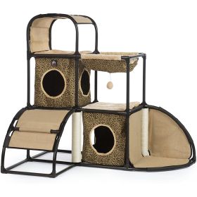 Prevue Pet Products Catville Townhome   Leopard Print