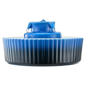 Ceramic Cat Water Fountain, 2.1L/71oz Cupcake Pet Fountain, Porcelain Cat Water Dispenser with Ultra-Quiet Pump