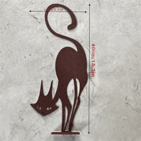 CIFbuy Gothic Black Cat Metal Wall Art Vintage Halloween Christmas Decor Indoor Outdoor Garden Patio (TikTok, temu pick-up service)
