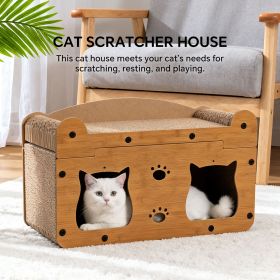 Cardboard cat Scratching House