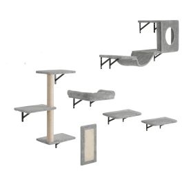 Wall Mounted Cat Shelves, Cat Wall Shelves and Perches with Jumping Boards, Hammock, Sofa, Cat Tree & Cat Grip
