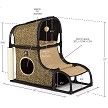 Catville Loft Kitty Condo with Leopard Print by Prevue Pet Products