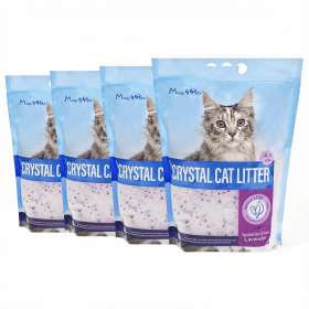 Cat Litter Crystals, Non Clumping Cat Litter Odor Control Silica Gel Cat Litter Non Clumping Low Dust, Low Tracking, Lightweight, Dehydrates Wast (Quantity: 4pack)