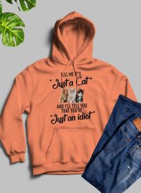 Tell Me Its Just A Cat Hoodie (Color: Heather Prism Peach, size: medium)