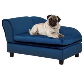 Pet Sofa Bed Couch with Storage, Pet Sofa for Cats Blue (Option: Blue-740x485x165 mm)